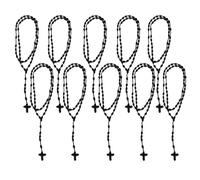 Zkydhbd Collar con colgante de cruces tejidas a mano con cruz colorida, collar con colgante de cruz tejida para eventos especiales, as show, Nailon