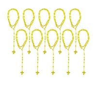 Zkydhbd Collar con colgante de cruces tejidas a mano con cruz colorida, collar con colgante de cruz tejida para eventos especiales, as show, Nailon