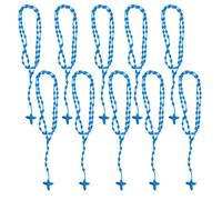 Zkydhbd Collar con colgante de cruces tejidas a mano con cruz colorida, collar con colgante de cruz tejida para eventos especiales, as show, Nailon