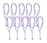 Zkydhbd Collar con colgante de cruces tejidas a mano con cruz colorida, collar con colgante de cruz tejida para eventos especiales, as show, Nailon