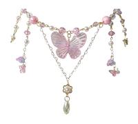 Zkydhbd Collar con colgante de mariposa con cuentas de moda, gargantilla, cadena, regalos de fiesta para mujeres a la moda