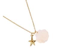 Zkydhbd Collar de acero inoxidable con colgante de delfín, tortugas marinas, estrella de mar, conchas marinas, longitud ajustable, para mujer, as show, Acero inoxidable