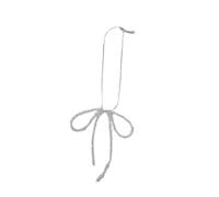 Zkydhbd Collar de cuentas de cristal a la moda, delicada cadena de clavícula Bowknow para uso diario, collares simples con lazo, as show, cristal artificial