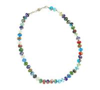 Zkydhbd Collar de cuentas de cristal Millefioris hecho a mano para mujer, elegante accesorio de cuentas femeninas, as show, vidrio/esmaltado
