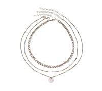 Zkydhbd Collar de perlas de lentejuelas de metal multicapa para mujer que busca estilos oscuros únicos y declaración de moda, as show, Metal