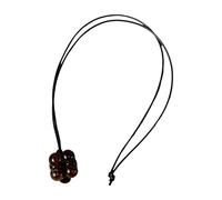 Zkydhbd Collar largo minimalista de cordón negro inspirado en Corea para mujer, accesorio de capas de moda, atuendo casual diario, as show, Resina