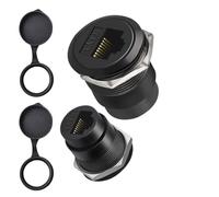 Zkydhbd Conector RJ45 de montaje en panel Cat6 hembra a hembra a través de Ethernet, adaptador de extensión de transmisión Gigabit Ethernet