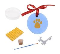 Zkydhbd Conserva las huellas de tu amigo peludo en un hermoso soporte de exhibición con este sencillo juego de adornos de recuerdo para perros