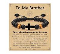 Zkydhbd Cruces de cordón de cuero ajustable para niños, bautizo, primera comunión, regalo para hijo, ahijado, nieto, sobrino, artesanía comunión, talla única, como se describe