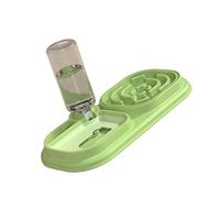 Zkydhbd Cuenco de alimentación lenta para mascotas con doble hábitos de alimentación lenta con dispensador de agua, alimentación saludable para mascotas de todas las razas