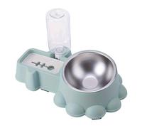 Zkydhbd Cuencos de alimentador, práctico cuenco doble para mascotas, cuenco de comida seca, cuenco de riego automático para gatos, alimentación de perros, suministro de riego automático