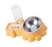 Zkydhbd Cuencos de alimentador, práctico cuenco doble para mascotas, cuenco de comida seca, cuenco de riego automático para gatos, alimentación de perros, suministro de riego automático