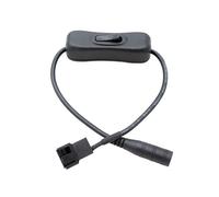 Zkydhbd DC5521 - Cable de alimentación para ventilador de escritorio de 4 pines con botón de encendido, diseño de 310 mm para una gestión eficiente de los flujos de aire