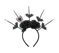 Zkydhbd Diadema gótica, gargantilla gótica de Halloween, murciélago, rosa, halo, corona, gótica