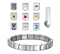 Zkydhbd Dije multifuncional de conexión de módulo de herramienta de enlace de acero inoxidable para joyas, accesorios italianos de acero inoxidable, talla única, como se describe