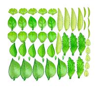 Zkydhbd Dijes multiestilo de hoja verde, cuentas acrílicas transparentes, suministros de joyería para proyectos de diseño hecho a mano, talla única, como se describe, como se describe