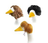 Zkydhbd Divertido juego de postizo de animal para reuniones de temporada, diseño creativo de estatua de pájaro para exhibiciones de porche, actuaciones de mascotas, pelucas con temática de gansos