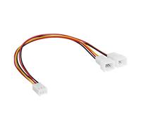 Zkydhbd Divisor de ventilador de 3 pines con aislamiento de PVC, dos conectores para mejorar la conexión estable de refrigeración de la computadora y cable de extensión de ventilador de uso doméstico