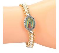 Zkydhbd El colgante virgen tejido a mano aleja la buena suerte de la mala suerte, regalos para amigos y amantes, pulseras trenzadas para mujeres y hombres, pulseras religiosas para católicos, talla