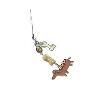 Zkydhbd Elegante accesorio de teléfono de cachorro salchicha a la moda, dije para teléfono celular, delicado para amantes de los perros y adolescentes