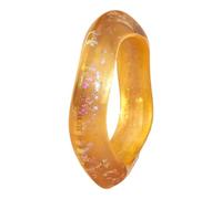 Zkydhbd Elegante brazalete de resina de gran tamaño colorido y llamativo con patrón de estrella brillante para mujer, talla única, como se describe