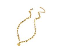 Zkydhbd Elegante collar con colgante de bolas, longitud ajustable, gargantilla geométrica de moda, accesorio de cadena para el cuello para mujeres y niñas, as show, Metal