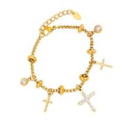 Zkydhbd Elegante dije solar para mujer, elegante, ligero, de acero inoxidable, cadena de mano, accesorios de cadena de mano, accesorio de acero para sol y luna, Gold, como se describe, como se