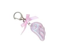 Zkydhbd Elegante soporte de aleación adorable con diseño de alas de ángel, diseño de lazo, bonito llavero para colgar bolsos, accesorio de bolsa de moda, B, Talla única