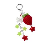 Zkydhbd Elegante soporte de fresas de punto, accesorio de moda para cumpleaños, vacaciones, uso diario, bolso hecho a mano