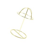 Zkydhbd Elegante soporte de metal para sombreros y pelucas, estantes de exhibición de sombreros de metal para uso doméstico y tienda, organizador de tapas estables y resistente, soporte para peluca de