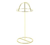 Zkydhbd Elegante soporte de metal para sombreros y pelucas, estantes de exhibición de sombreros de metal para uso doméstico y tienda, organizador de tapas estables y resistente, soporte para peluca de