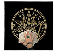 Zkydhbd Elegantes manteles de tarots decorativos de tela de astrología para lecturas espirituales y tarjetas de práctica espiritual