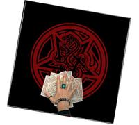 Zkydhbd Elegantes manteles de tarots decorativos de tela de astrología para lecturas espirituales y tarjetas de práctica espiritual