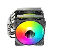 Zkydhbd Enfriadores de CPU de aluminio y cobre, estructura de doble torre, ventilador PWM de 4 pines, iluminación ARGB, refrigeración de computadora de bajo ruido, enfriadores de CPU de doble torre
