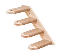 Zkydhbd Escalera de escalada de madera resistente para montar en la pared, centro de actividades para exploración vertical y escalera compacta montada en la pared para gatos