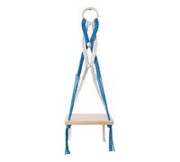 Zkydhbd Estante colgante de algodón natural, resistente soporte de almacenamiento tejido a mano, estante de cuerda colgante de albaricoque para decoración del hogar y el jardín, estante de cuerda de