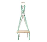 Zkydhbd Estante colgante de algodón natural, resistente soporte de almacenamiento tejido a mano, estante de cuerda colgante de albaricoque para decoración del hogar y el jardín, estante de cuerda de