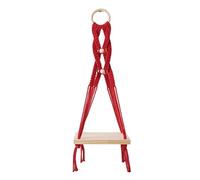 Zkydhbd Estante colgante de algodón natural, resistente soporte de almacenamiento tejido a mano, estante de cuerda colgante de albaricoque para decoración del hogar y el jardín, estante de cuerda de