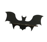 Zkydhbd Estante colgante negro con forma de murciélago, estantes de pared flotantes de madera para dormitorio, sala de estar, decoración de Halloween, arte de pared