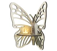 Zkydhbd Estante de esquina flotante único llamativo estante de pared de mariposa para exhibir estante flotante de madera, estante de exhibición bohemio, estante de pared de mariposa, soporte de
