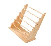 Zkydhbd Estante de exhibición de joyas de madera de varios niveles con base estable, organizador de almacenamiento para pulseras, collares, soporte de joyería de madera natural
