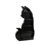 Zkydhbd Estante de luna mejorado con diseño de gato, estante de cristal de madera, soporte de cristal para exhibición de piedra, estante de luna negra, decoración de pared, soporte de joyería, estante