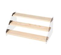 Zkydhbd Estante de madera de múltiples capas para figuras coleccionables, paneles acrílicos transparentes y soporte de exhibición acrílico de fácil montaje