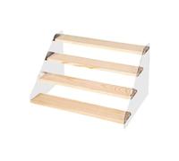 Zkydhbd Estante de madera de múltiples capas para figuras coleccionables, paneles acrílicos transparentes y soporte de exhibición acrílico de fácil montaje