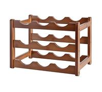 Zkydhbd Estante de madera para 6 botellas/9 botellas de vino, soporte independiente para botellas de vino, estante de almacenamiento, estante de exhibición para decoración de vino