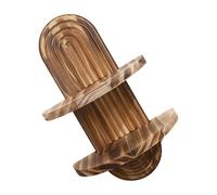 Zkydhbd Estante de pared de madera de forma ovalada, estante de almacenamiento vintage, organizador flotante arqueado para dormitorio, sala de estar, lavandería, estante de madera