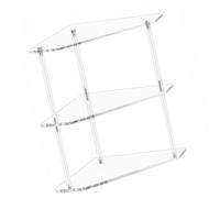 Zkydhbd Estante esquinero multiusos de 3 niveles, acrílico triangular, elegante soporte de maquillaje para el cuidado de la piel para baños y cocinas