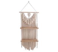 Zkydhbd Estantería de madera tejida a mano para colgar en la pared, decoración para sala de estar, 44 x 100 cm, estante de almacenamiento funcional y decorativo