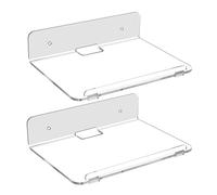 Zkydhbd Estantes flotantes acrílicos para baño, sin taladro, para pared, estantes flotantes acrílicos, estante de exhibición transparente
