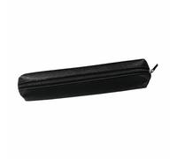 Zkydhbd Estuche pequeño portátil para bolígrafos, bolsa de cuero, bolsa de viaje, bolsa de maquillaje para escuela, oficina, viajes, estuche de cuero, Black